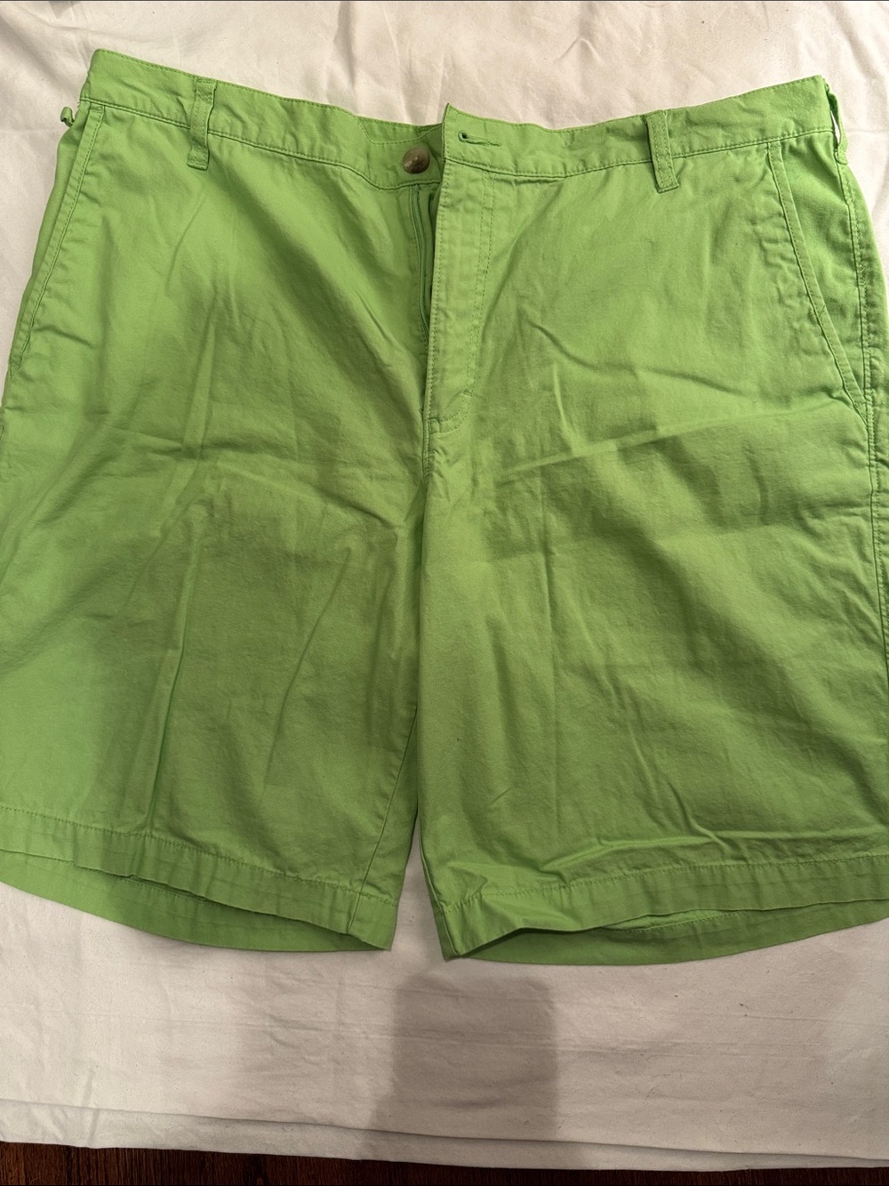 Columbia Men's Bright Lime Green Flat-Front Shorts